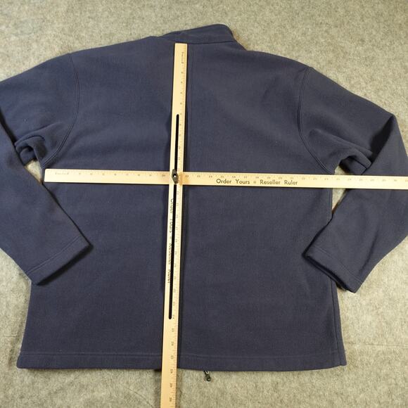 Patagonia Jacket Mens Large Micro Synchilla Full Zip Fleece Knit Blue - Picture 6 of 9